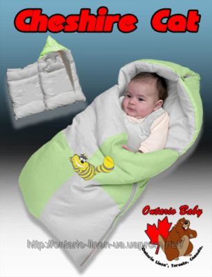 Спальный мешок Чеширский Кот Ontario Baby (с жилетом на липучках) | Интернет-магазин Happy-Kids | Спальные мешки детские 